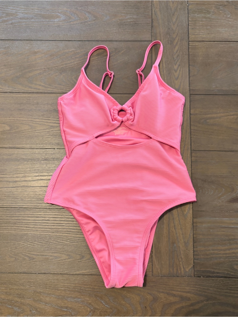 Aeropostale Hot Pink One-Piece Swimsuit with Knot Front